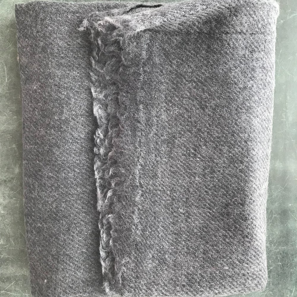 Grey Cashmere Blend Scarf - New!